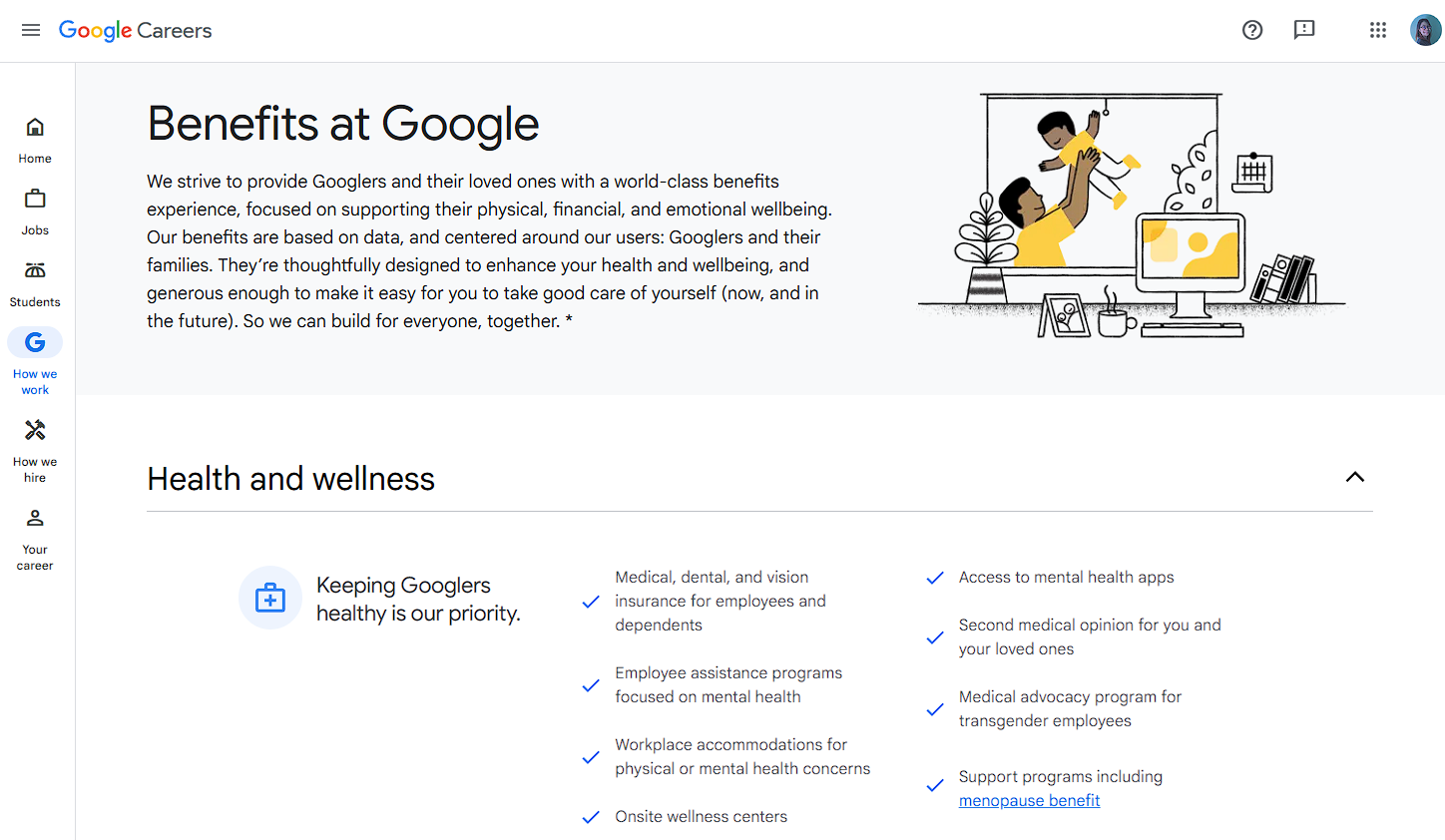 Google employee benefits