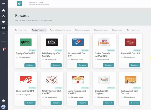 Cooleaf employee rewards platform