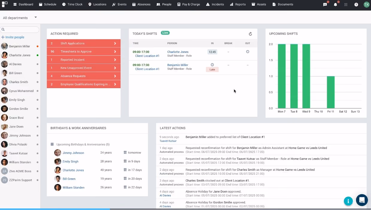 Parim time and attendance platform