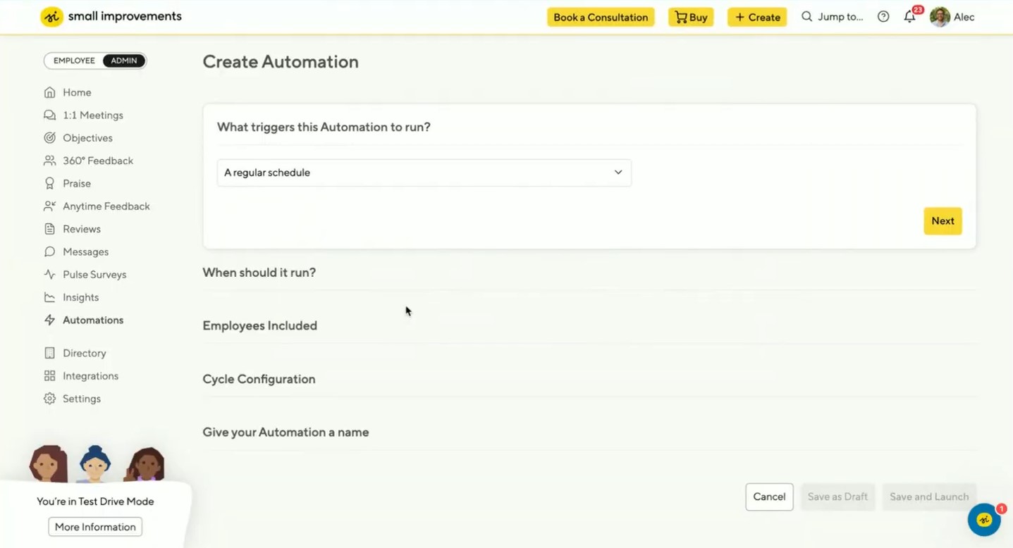 Small Improvements 360 degree feedback platform