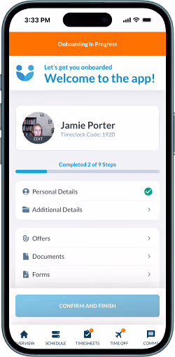 Workforce HRMS mobile app for employee