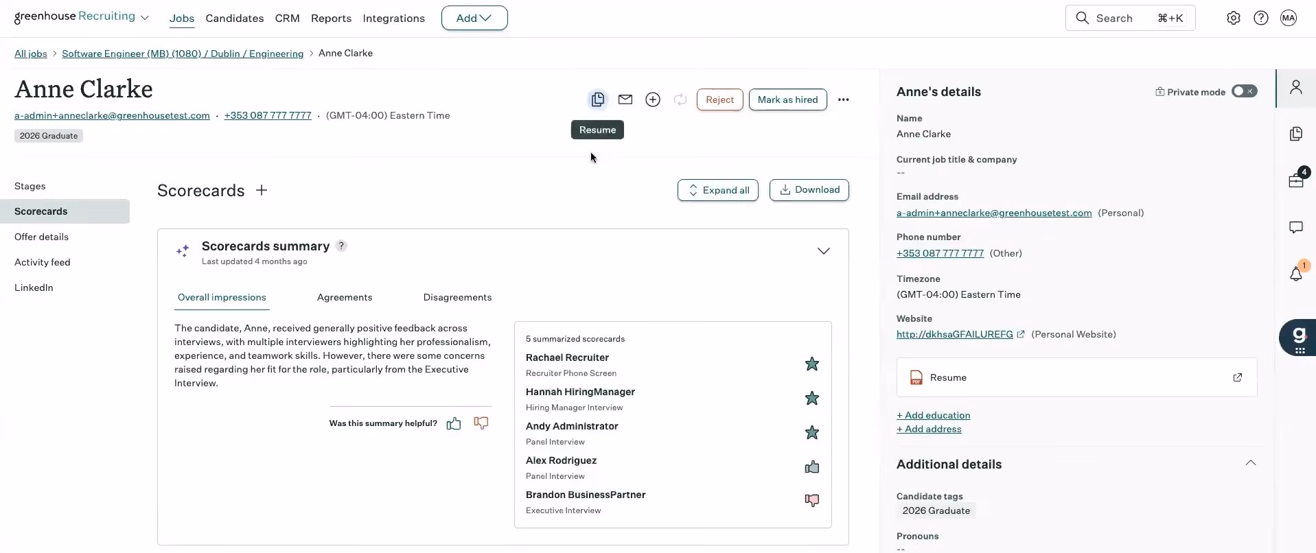 Greenhouse AI recruiting platform