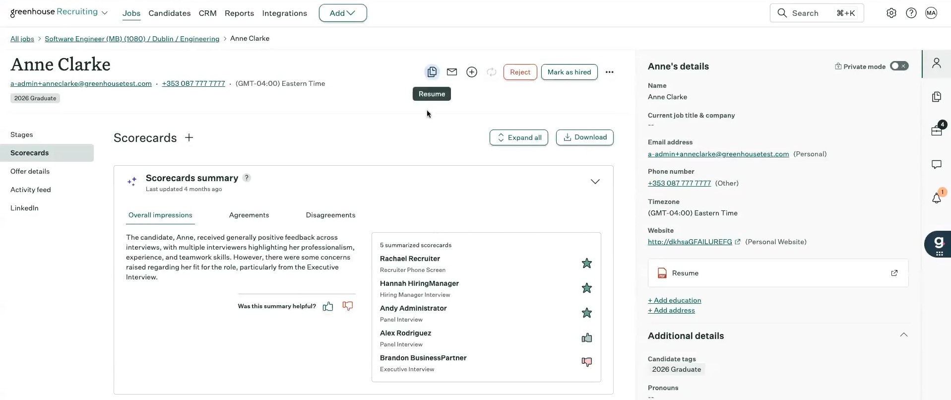 Greenhouse AI recruiting platform