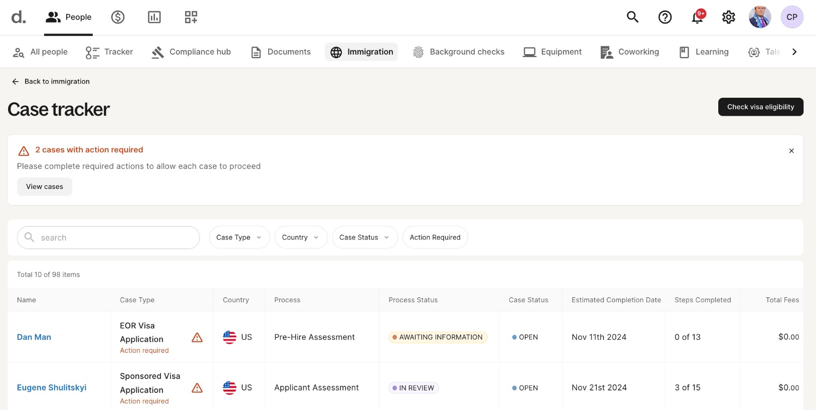 Deel relocation services