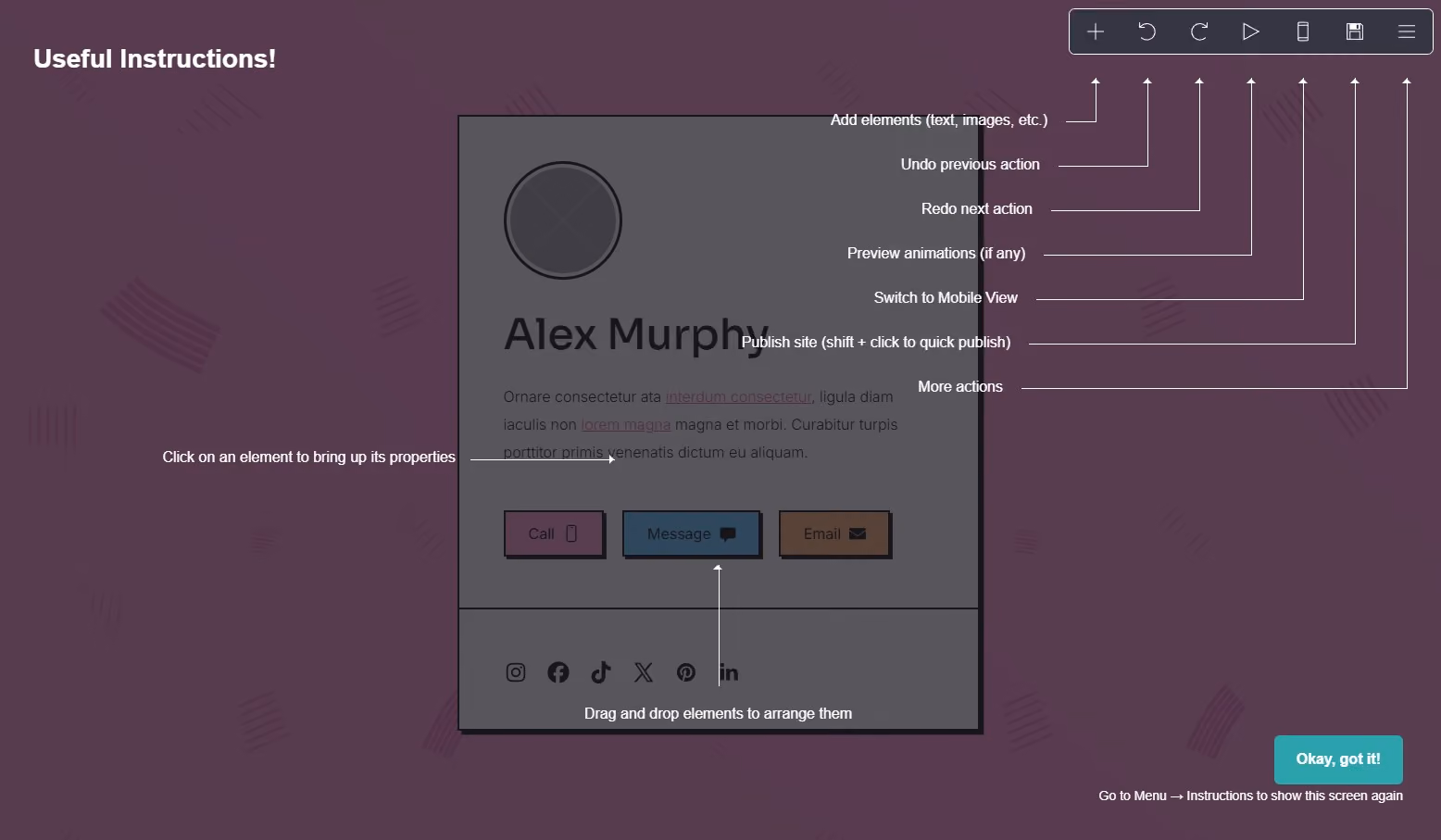 Carrd recruitment web builder