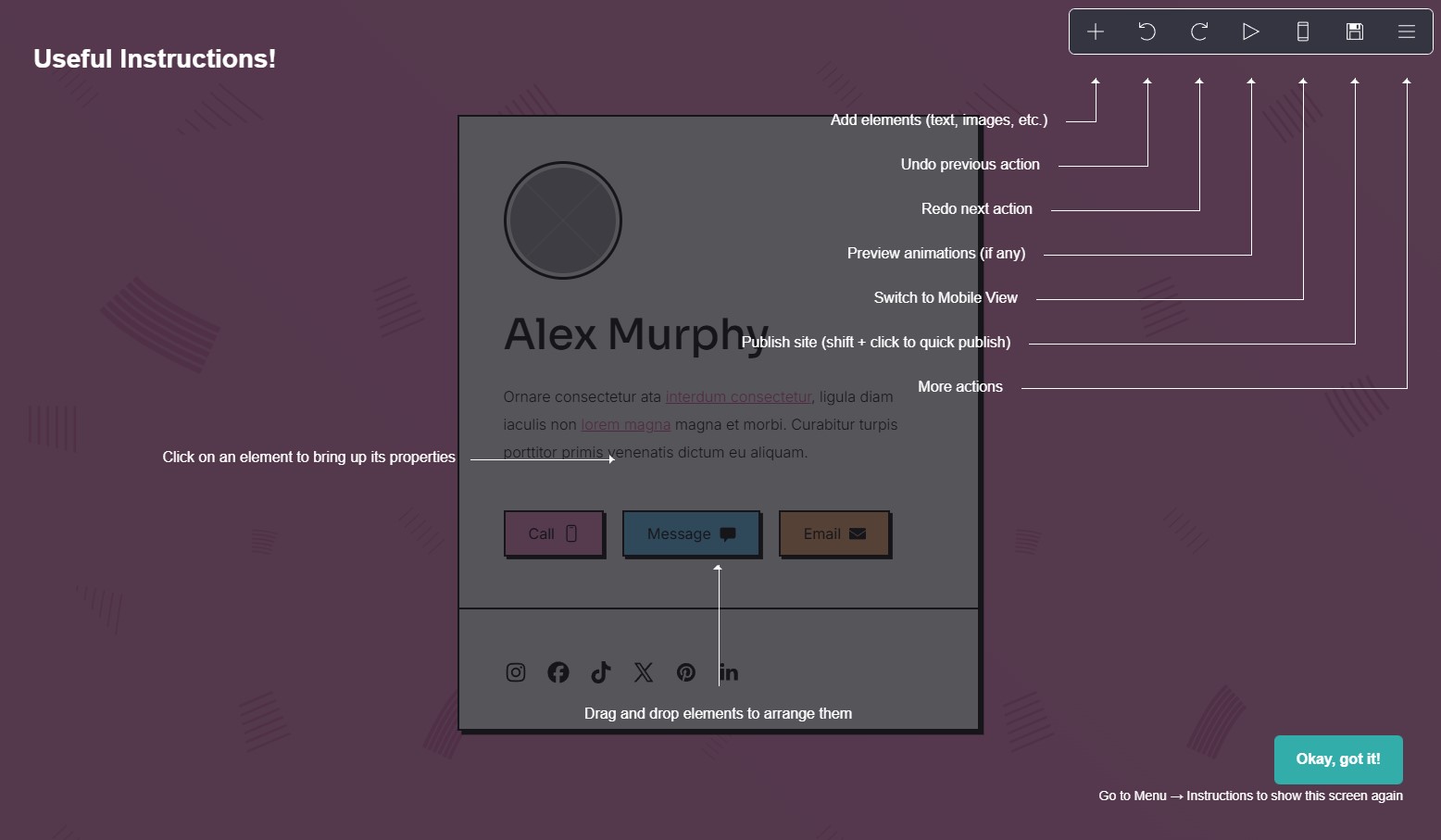 Carrd recruitment web builder