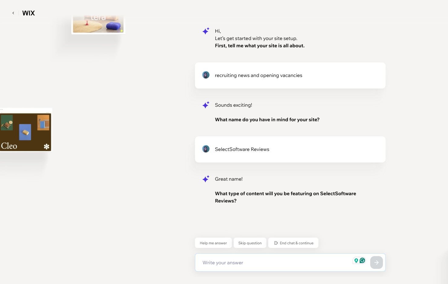Wix recruitment web builder
