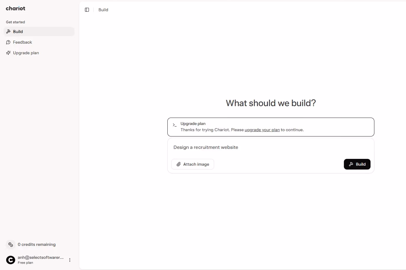 Chariot platform for creating recruitment website
