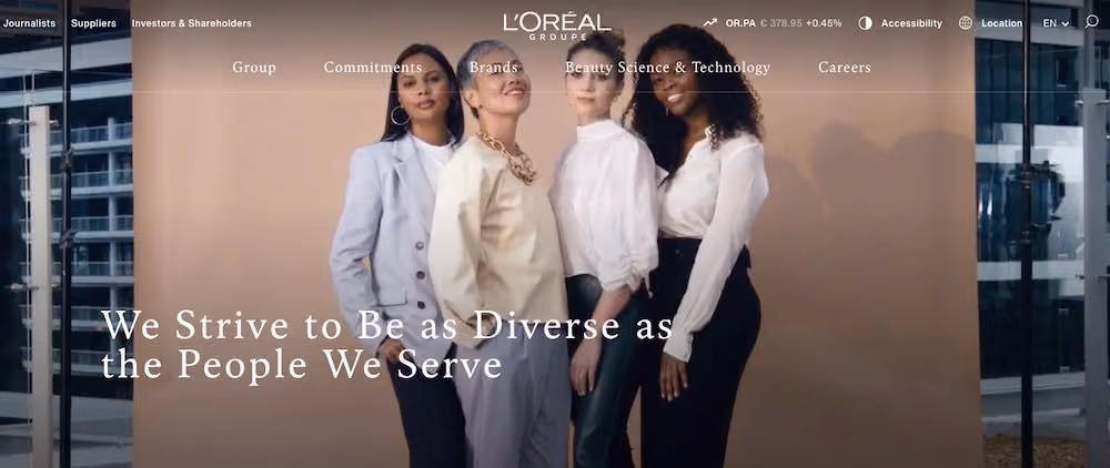 L'Oreal Diversity Advertisement