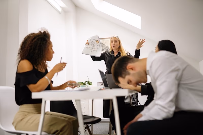 Employees frustrated with their job