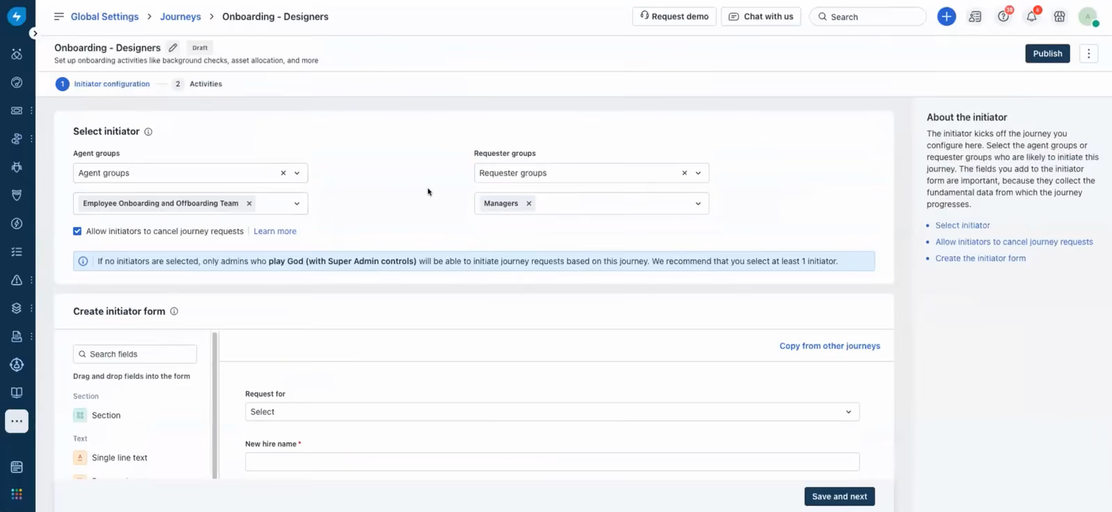 Freshservice free employee onboarding software dashboard