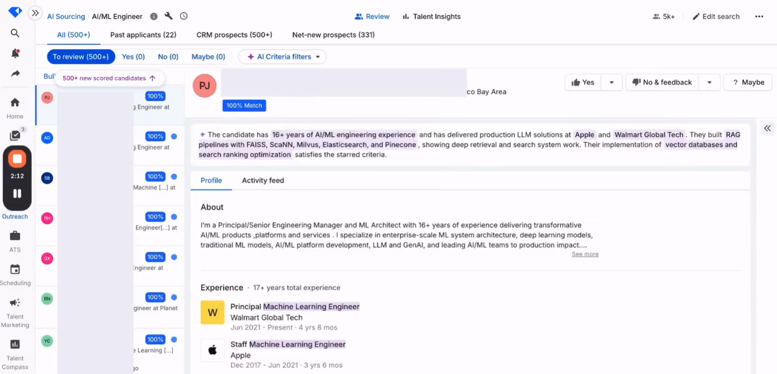 Gem AI sourcing performance improvements