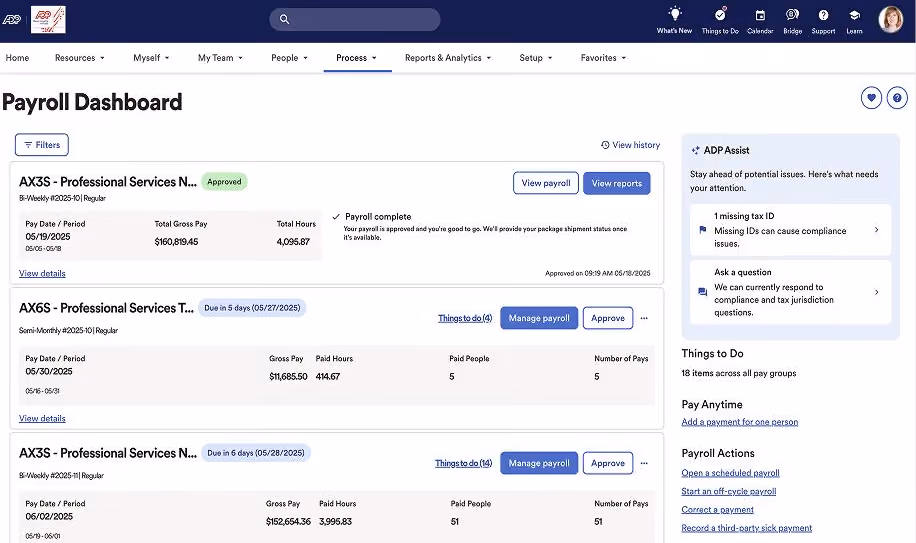 ADP PEO platform