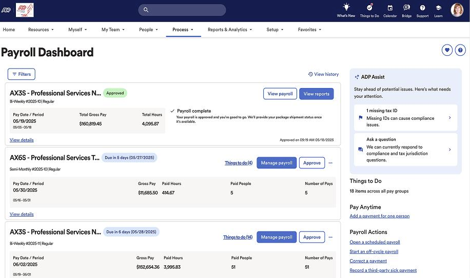 ADP PEO platform