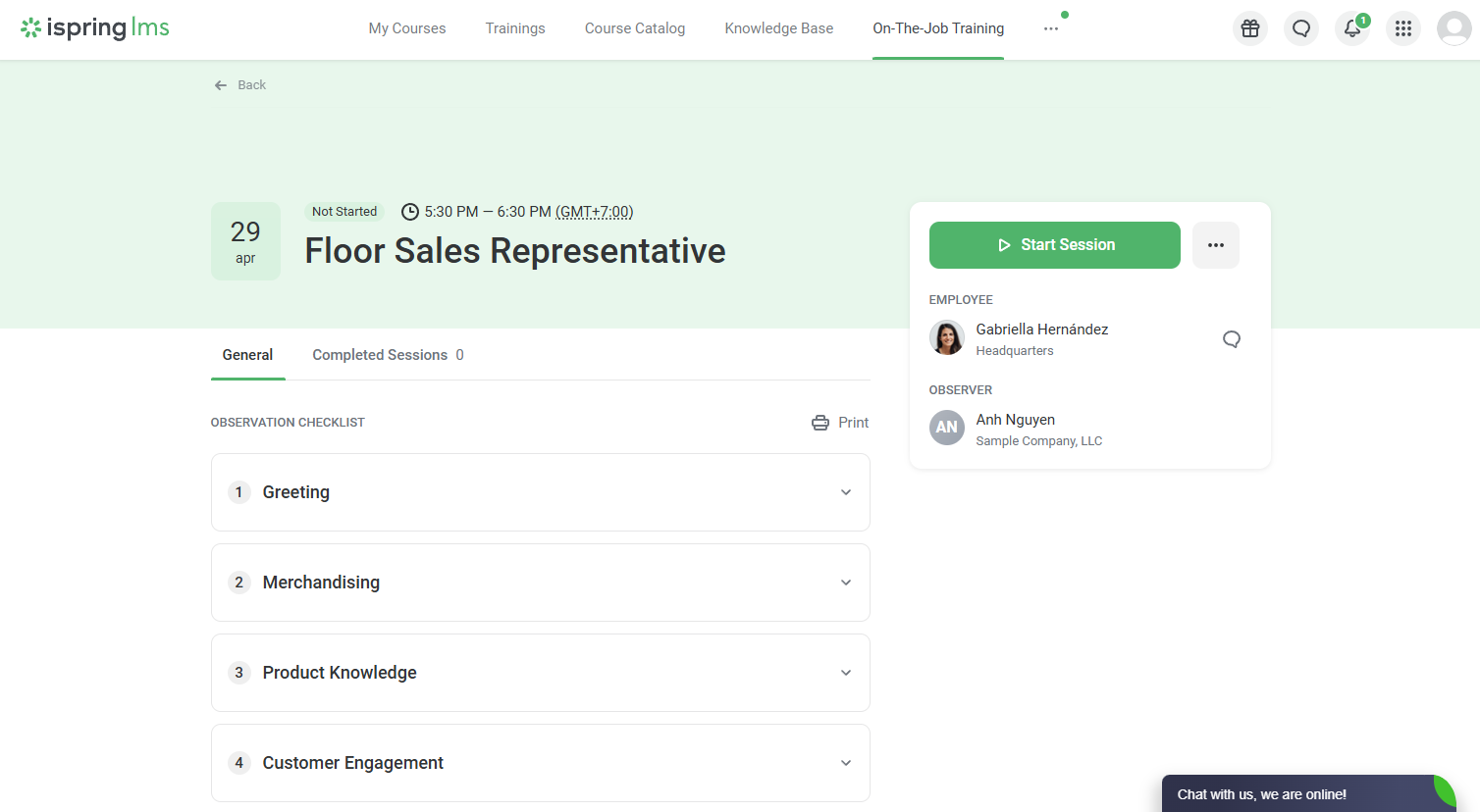 iSpring LMS platform