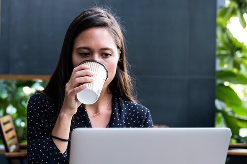 An human resource professional using video interviewing software