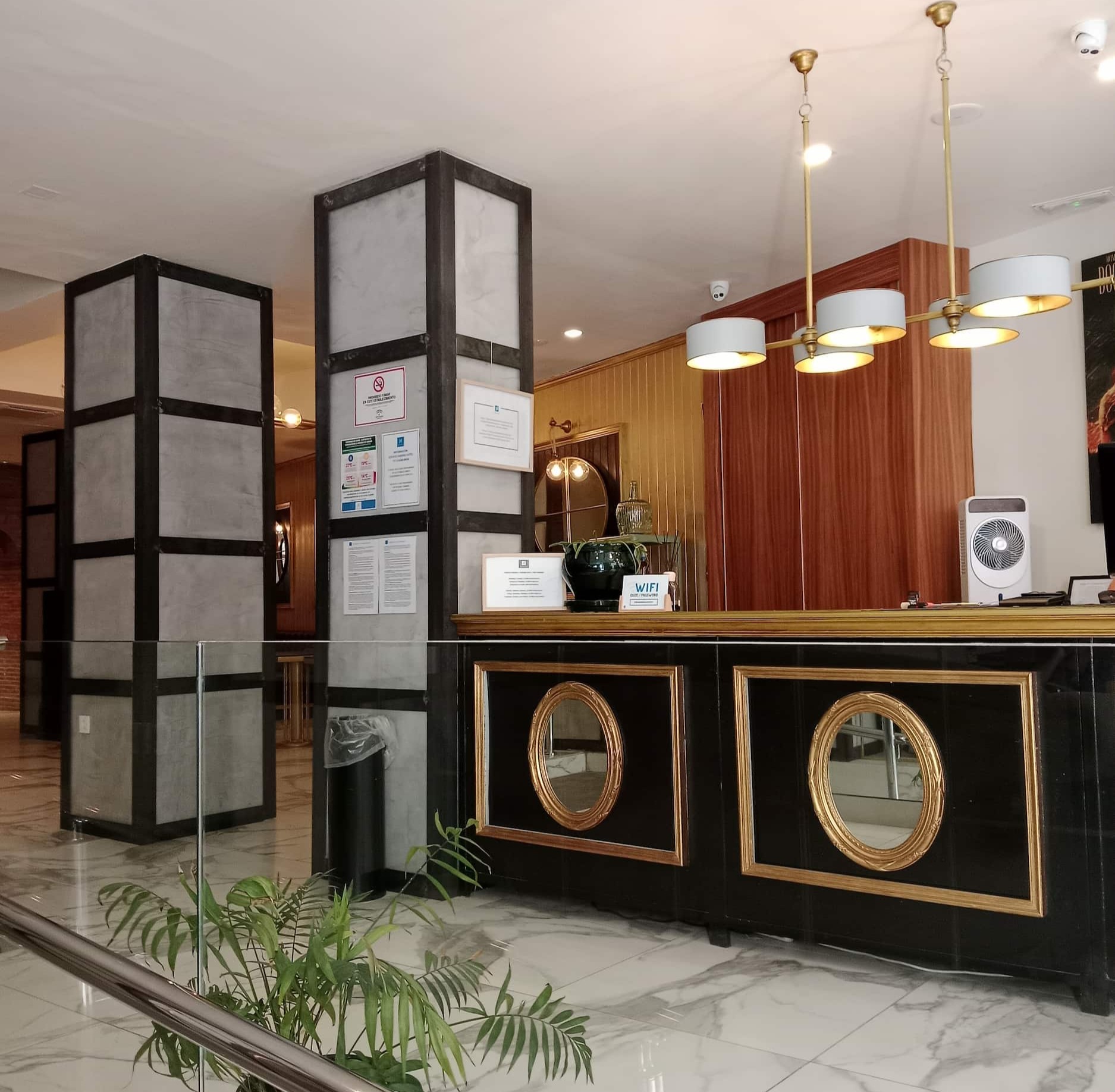 granada school trip accommodation Hotel YIT casablanca reception