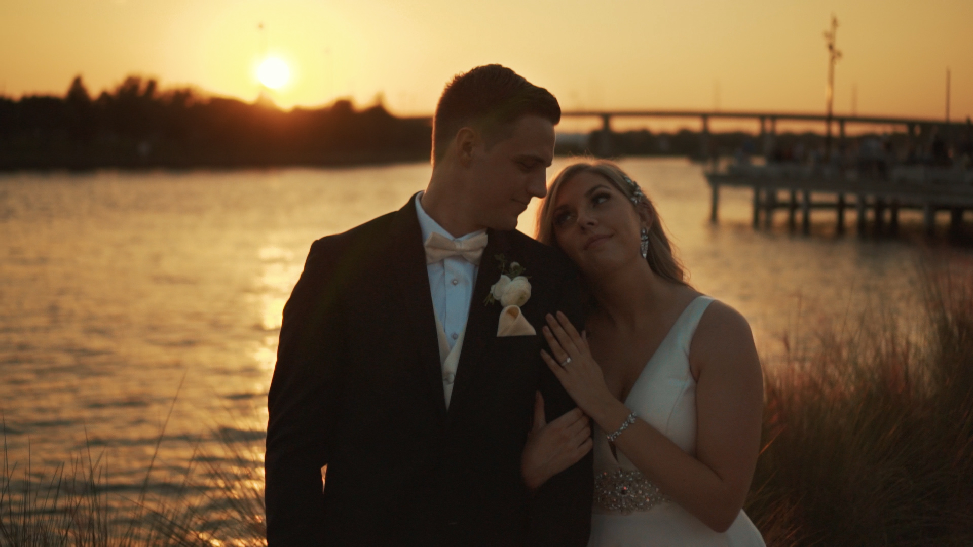 Bride and groom can't stop smiling after tropical wedding ceremony!