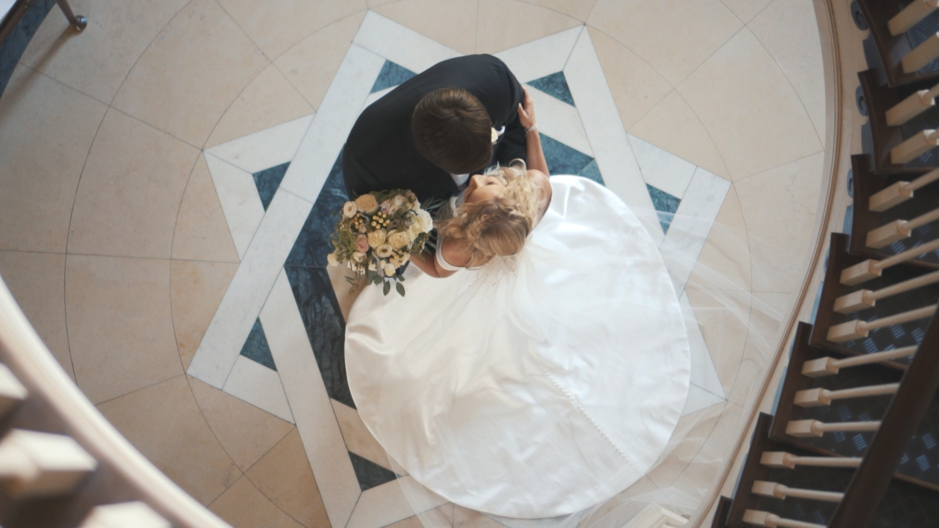 Bride and groom can't stop smiling after tropical wedding ceremony!