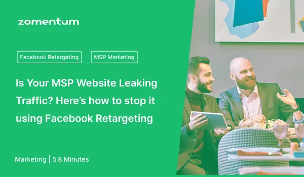 Banner of stop leaking website traffic with facebook retargeting 