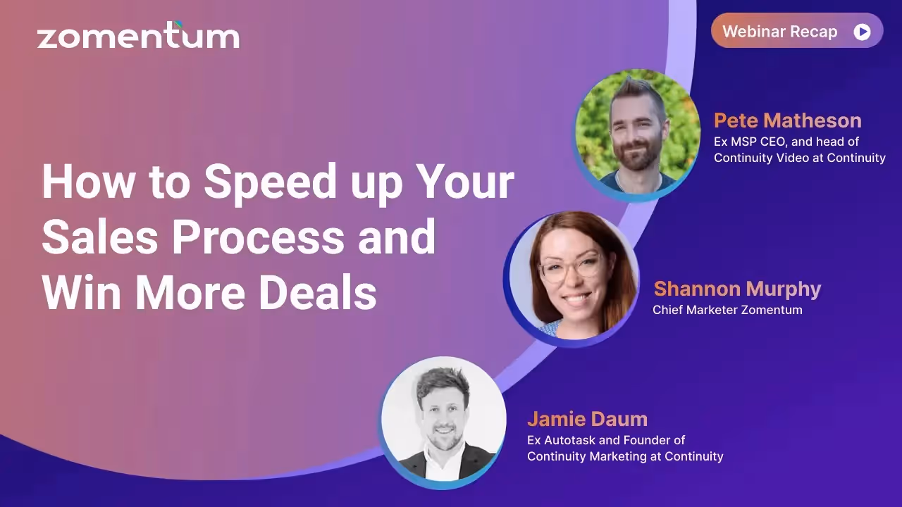Banner of expert tips for speeding up MSP sales process & winning more deals 
