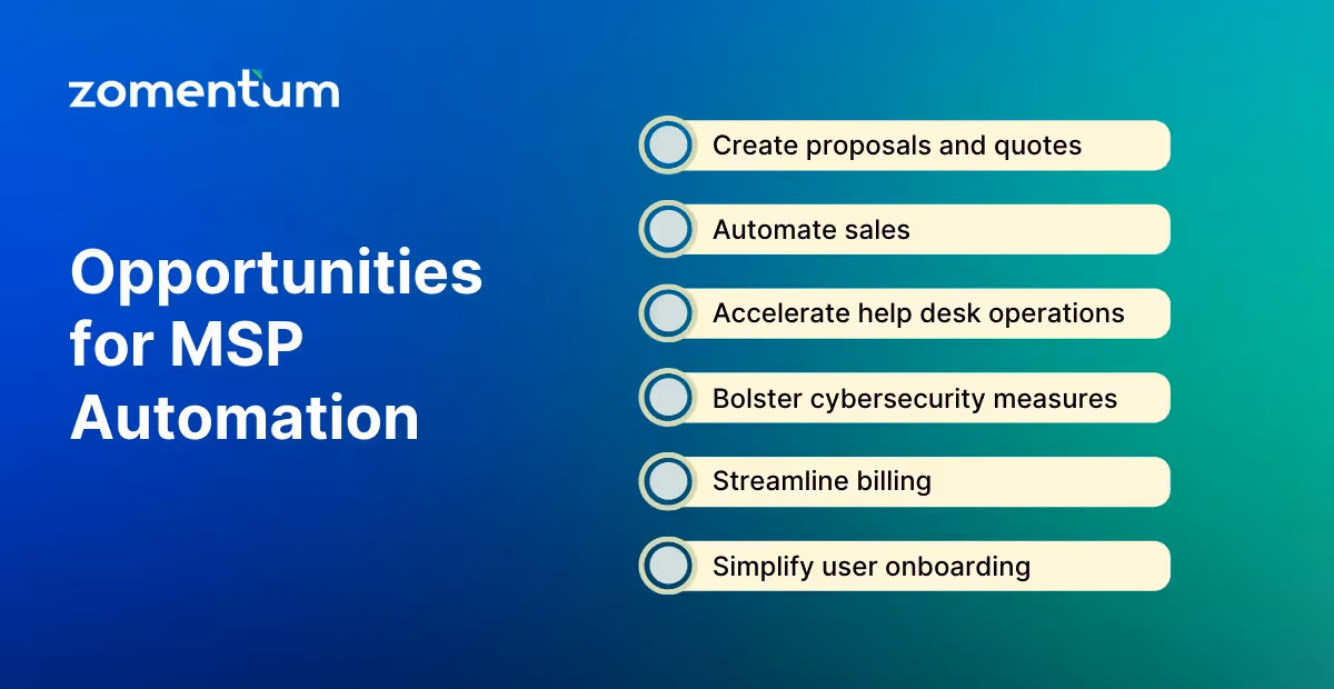 opportunities for msp automation