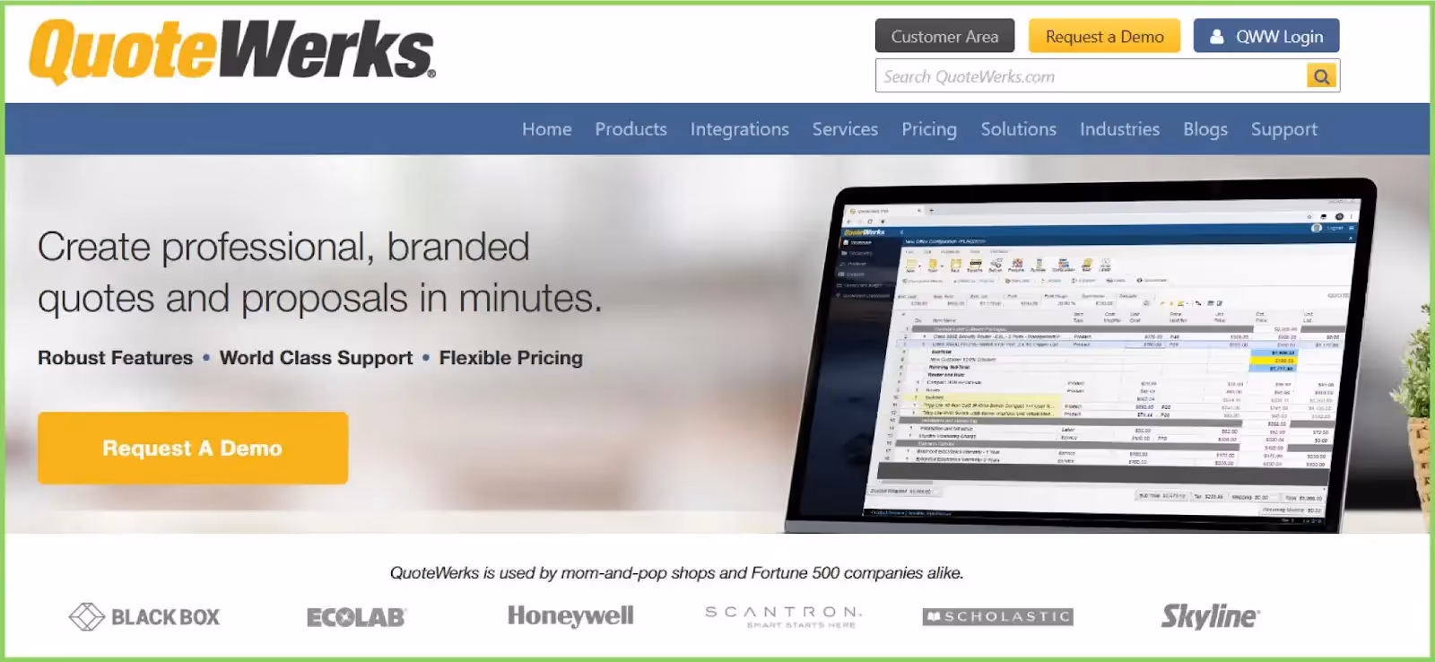 QuoteWerks helps create professional proposals