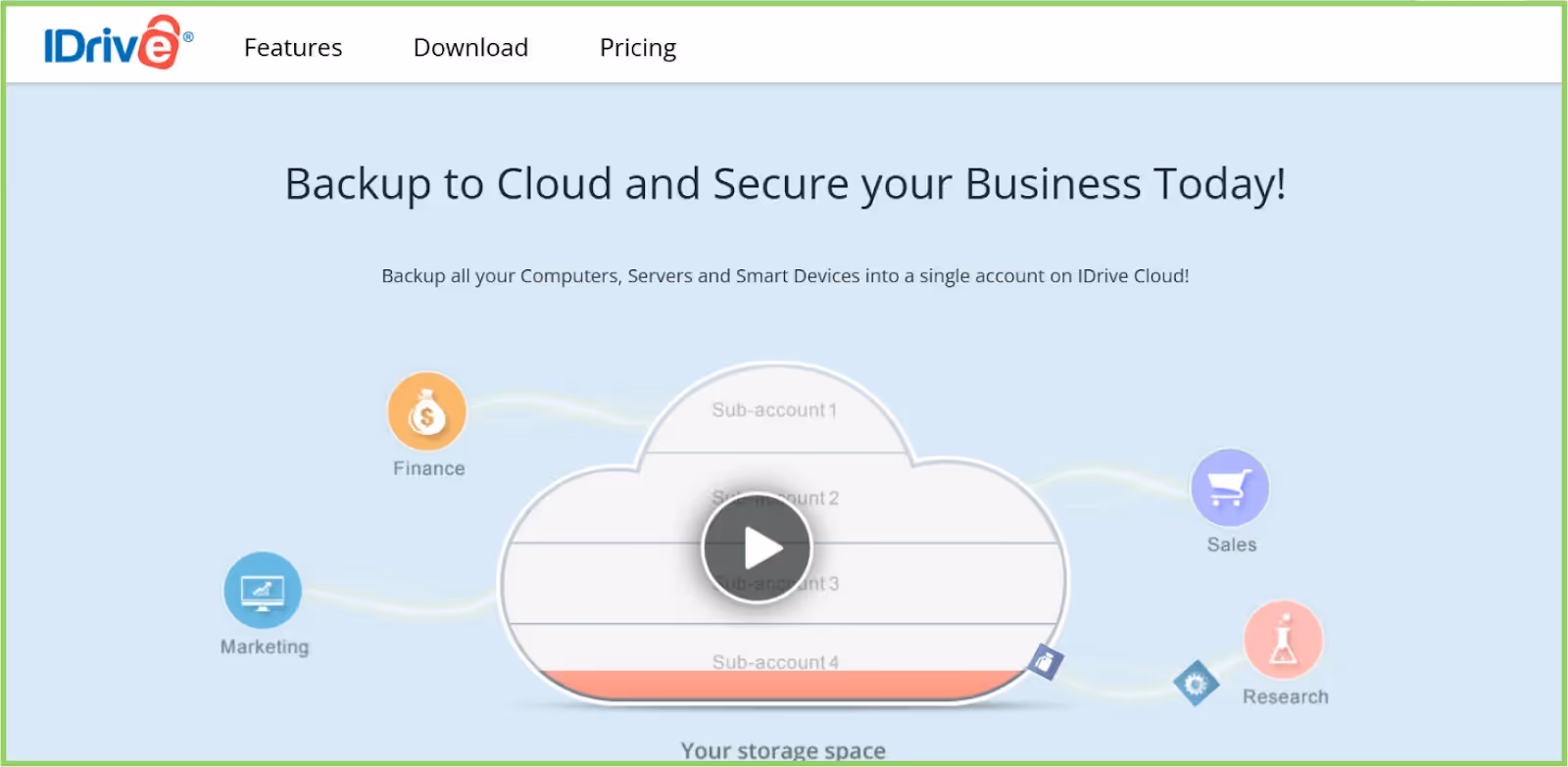 iDrive Business offers both real-time and scheduled backupsΒ