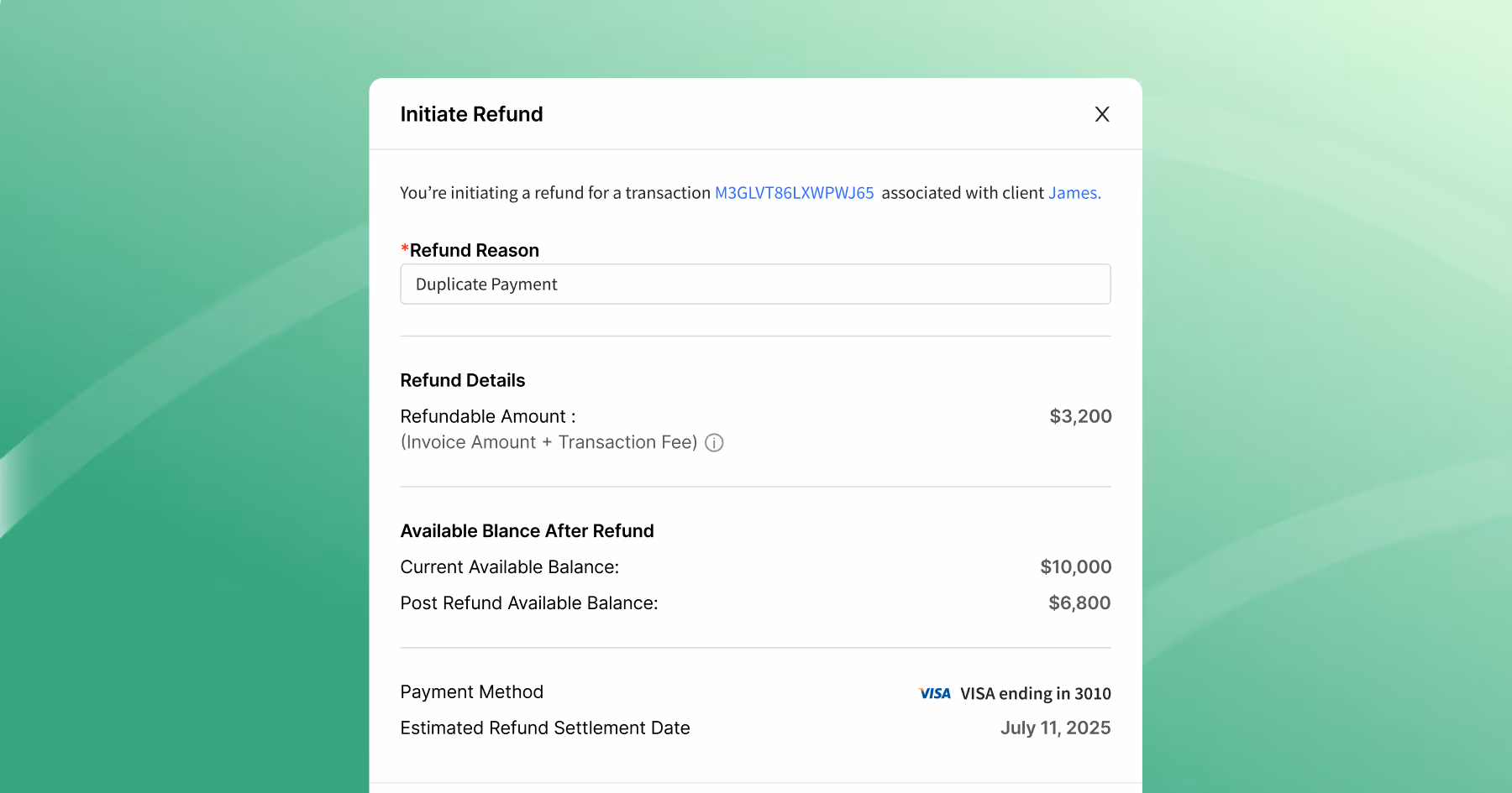 Refund Payments In-App