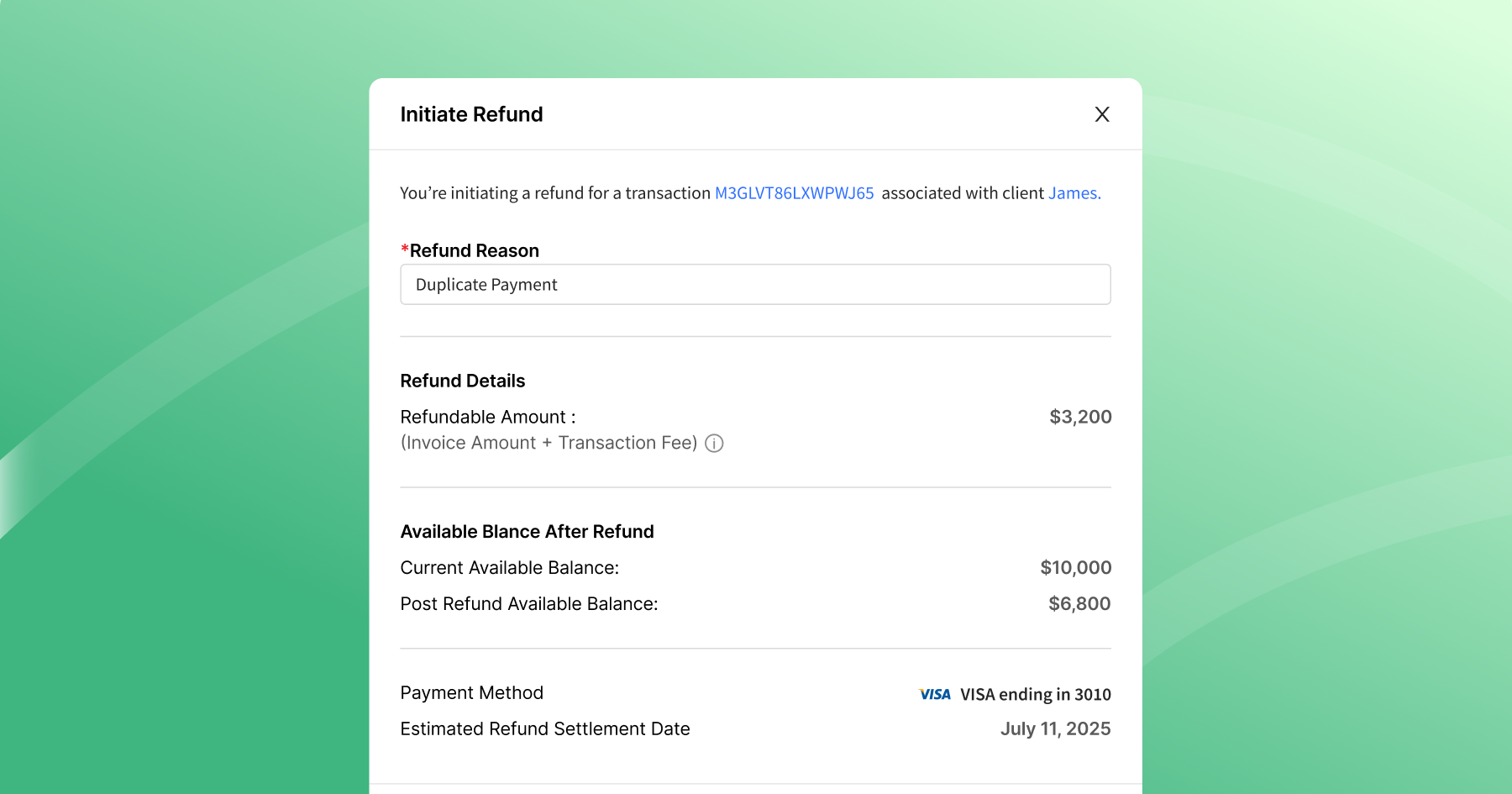 Refund Payments In-App
