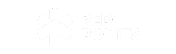 Red Points Logo White