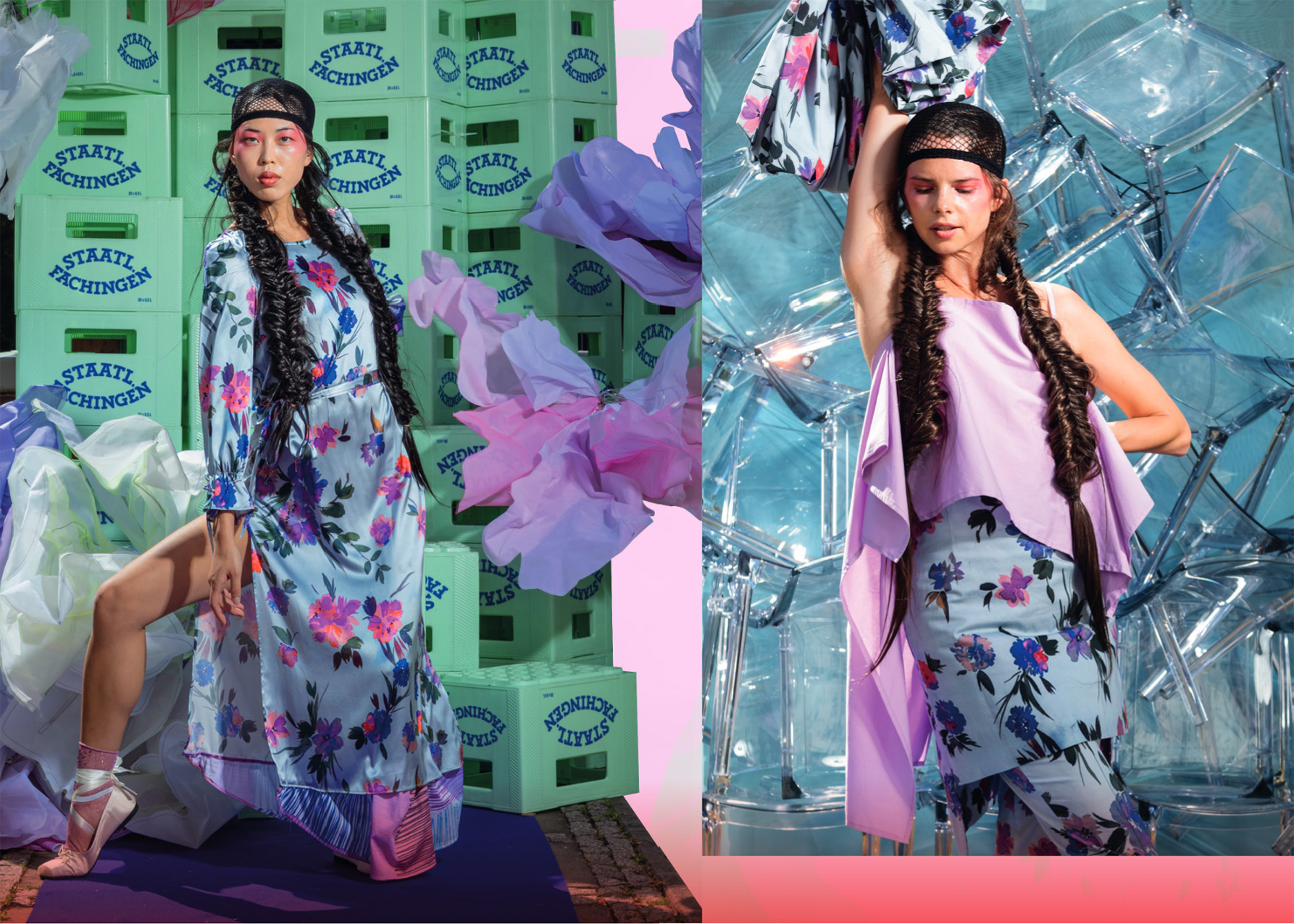 Katalog der Anja Gockel Sommerkollektion 2026 "Von welchen Farben träumt dein Glück" in ihrer Eventlocation Paris44 in Berlin