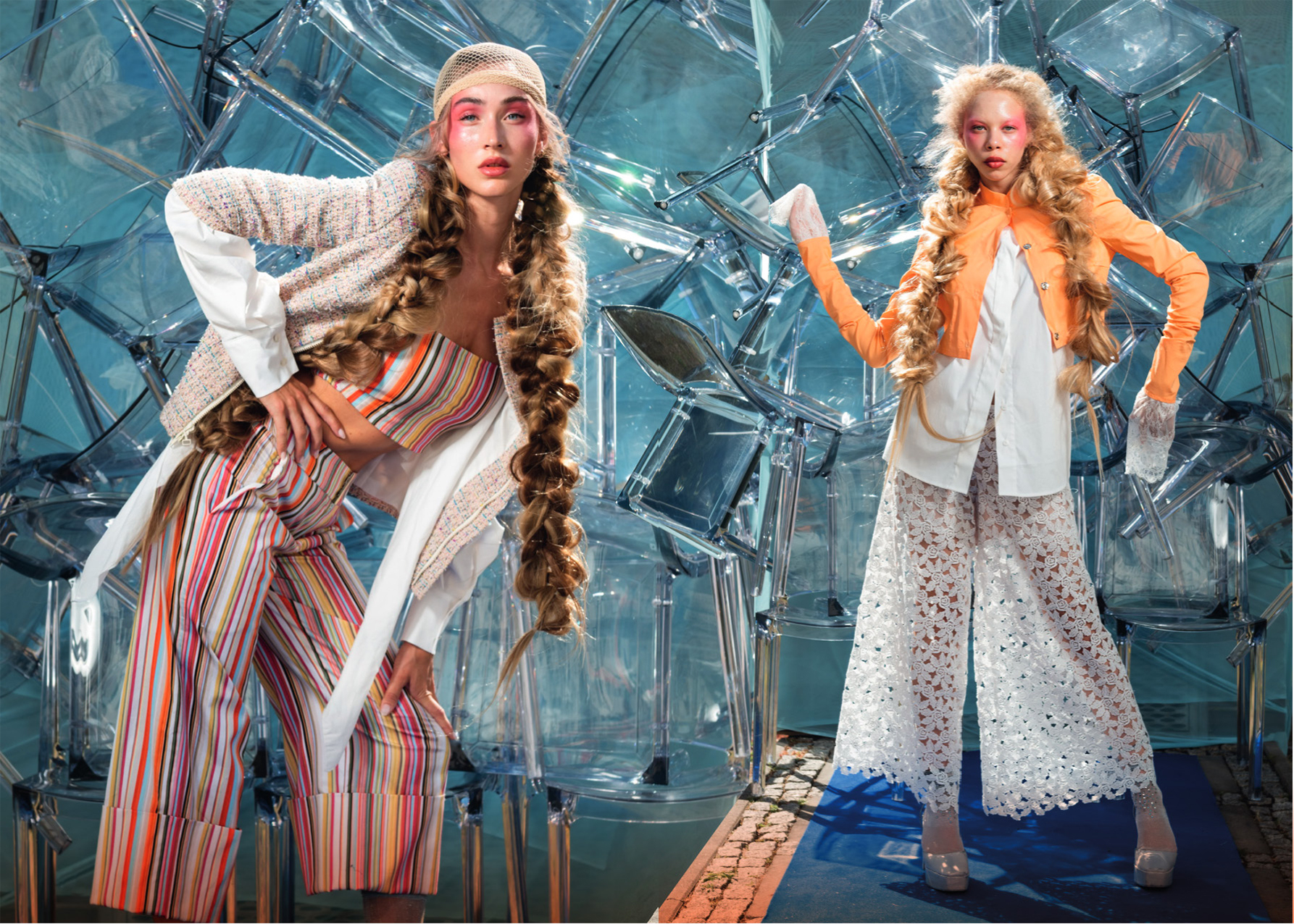 Katalog der Anja Gockel Sommerkollektion 2026 "Von welchen Farben träumt dein Glück" in ihrer Eventlocation Paris44 in Berlin