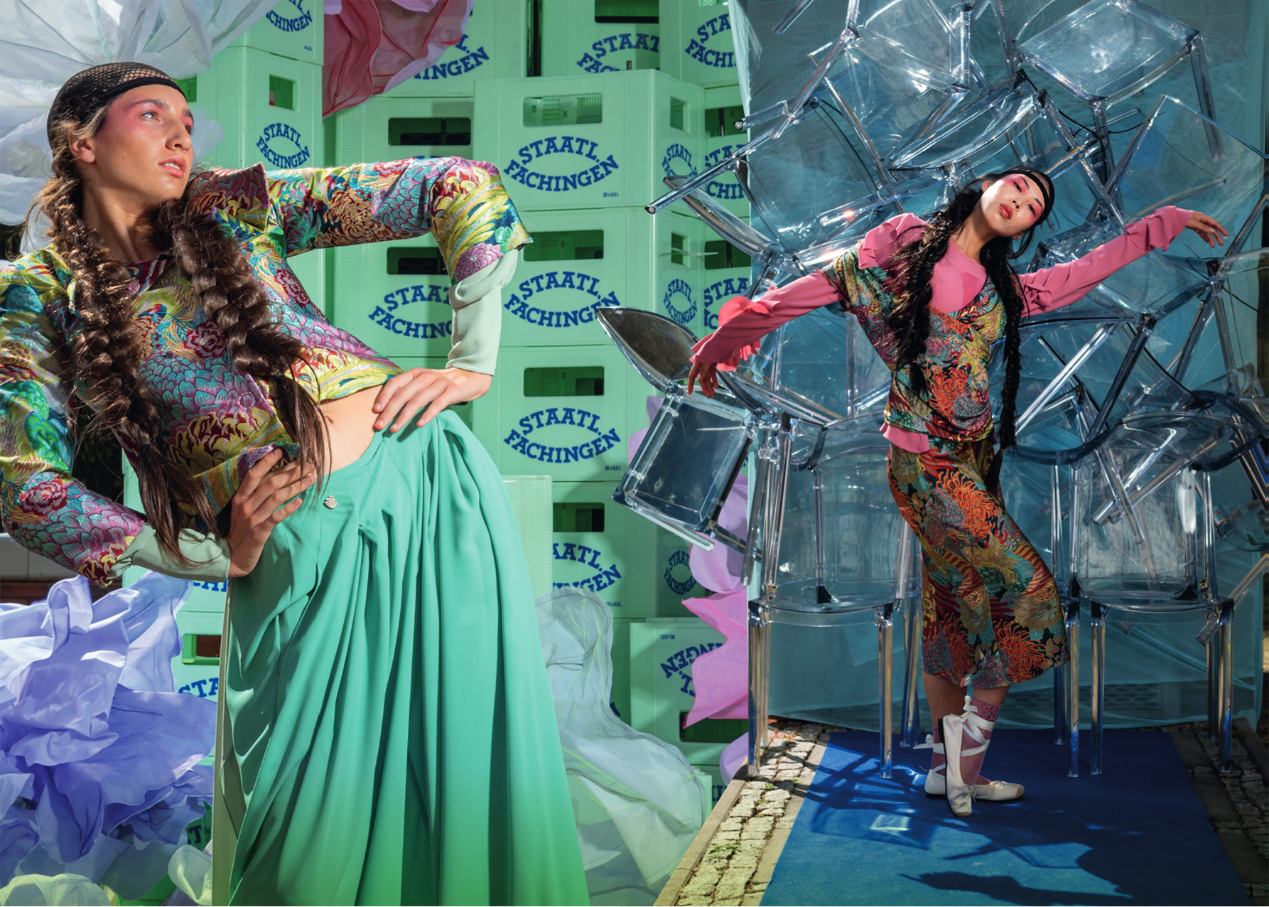 Katalog der Anja Gockel Sommerkollektion 2026 "Von welchen Farben träumt dein Glück" in ihrer Eventlocation Paris44 in Berlin