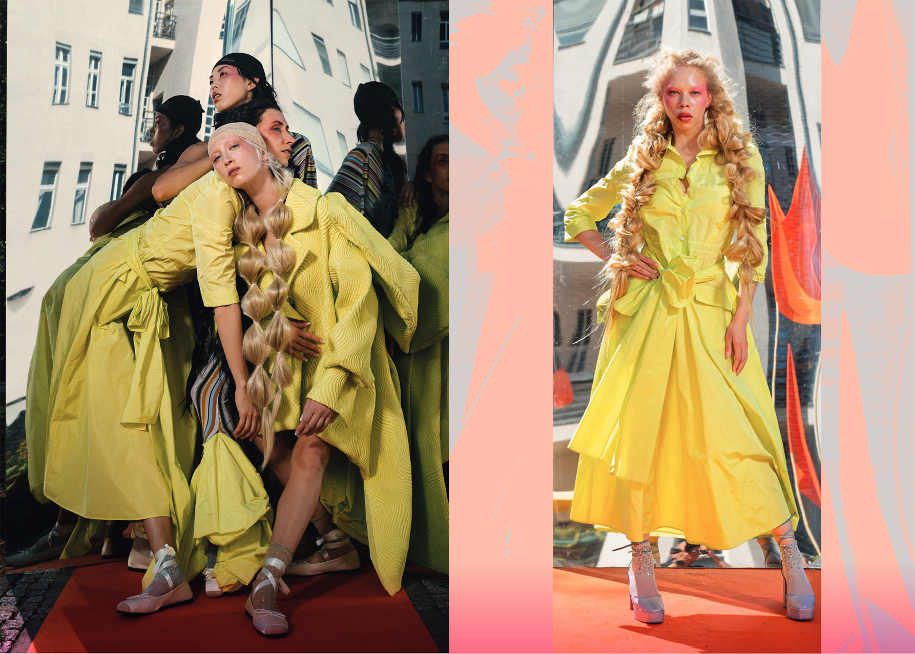 Katalog der Anja Gockel Sommerkollektion 2026 "Von welchen Farben träumt dein Glück" in ihrer Eventlocation Paris44 in Berlin