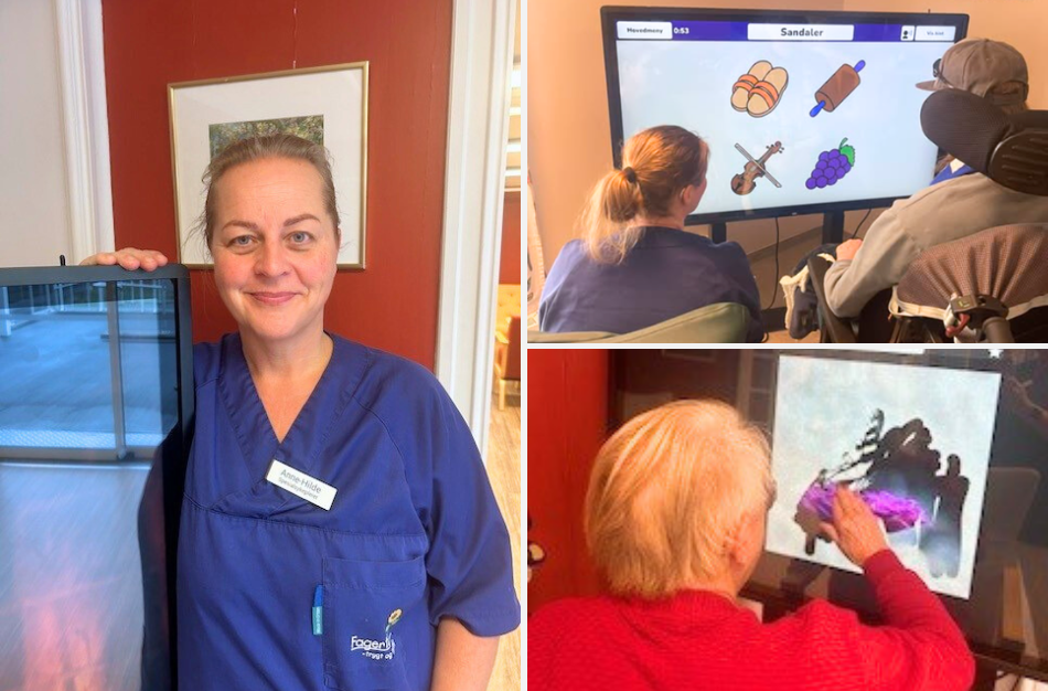 Sykepleier og leder Anne-Hilde Seigerud forteller at mange beboere opplever mestring i aktivitetene på Yetitablet. Foto: Fagertun Trygt og Trivelig.
