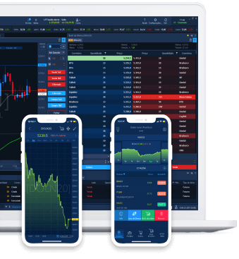 Imagem da plataforma aberta em desktop e mobile