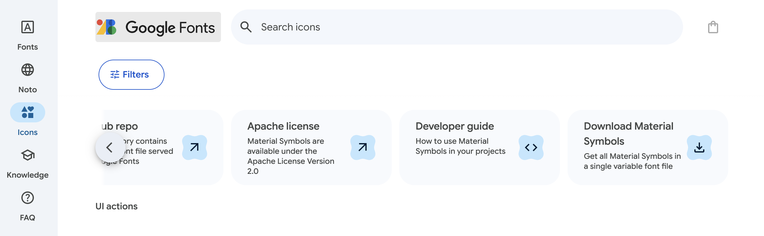 Get Google Material Icons