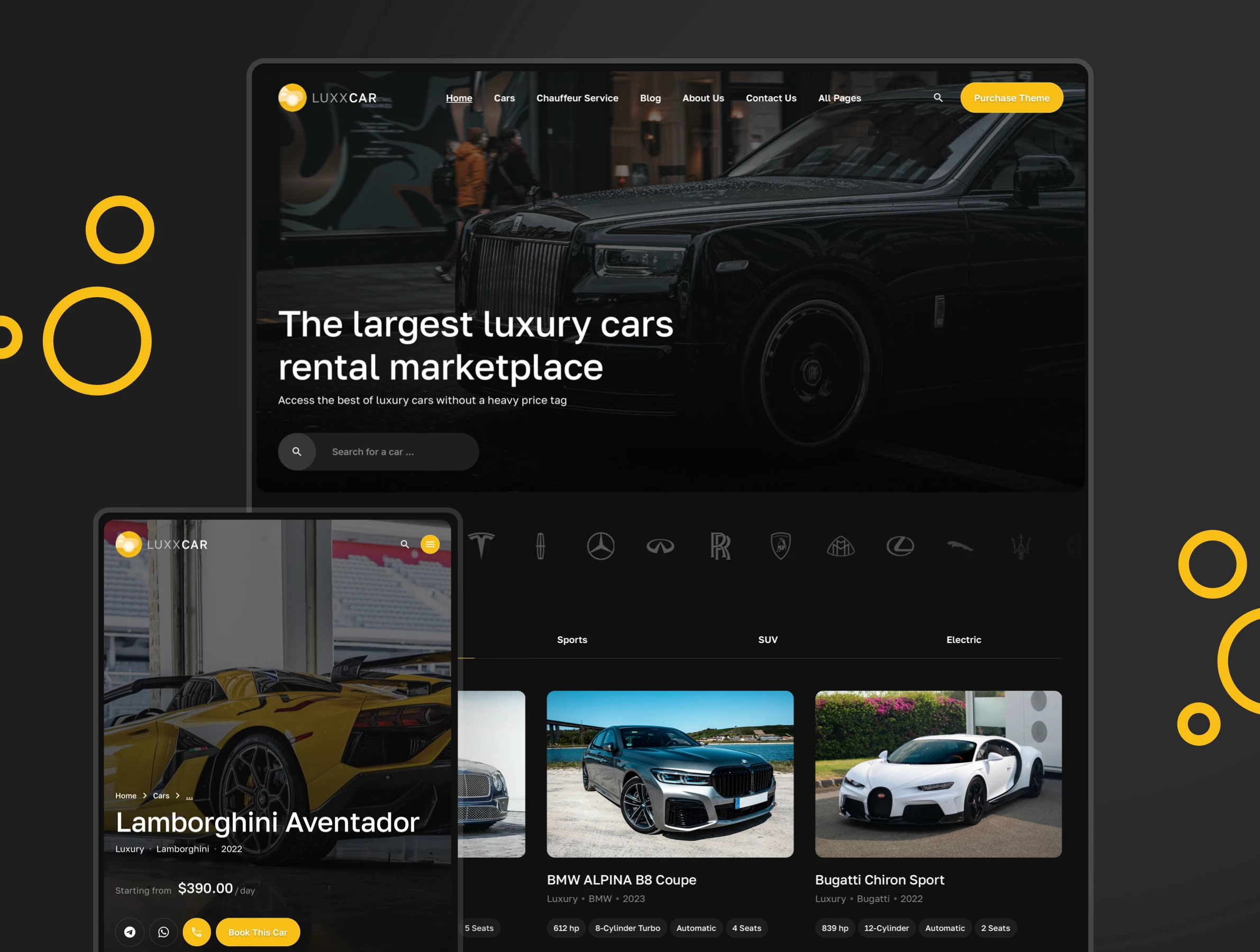 LuxxCar Framer template for car rentals is here 🎉 