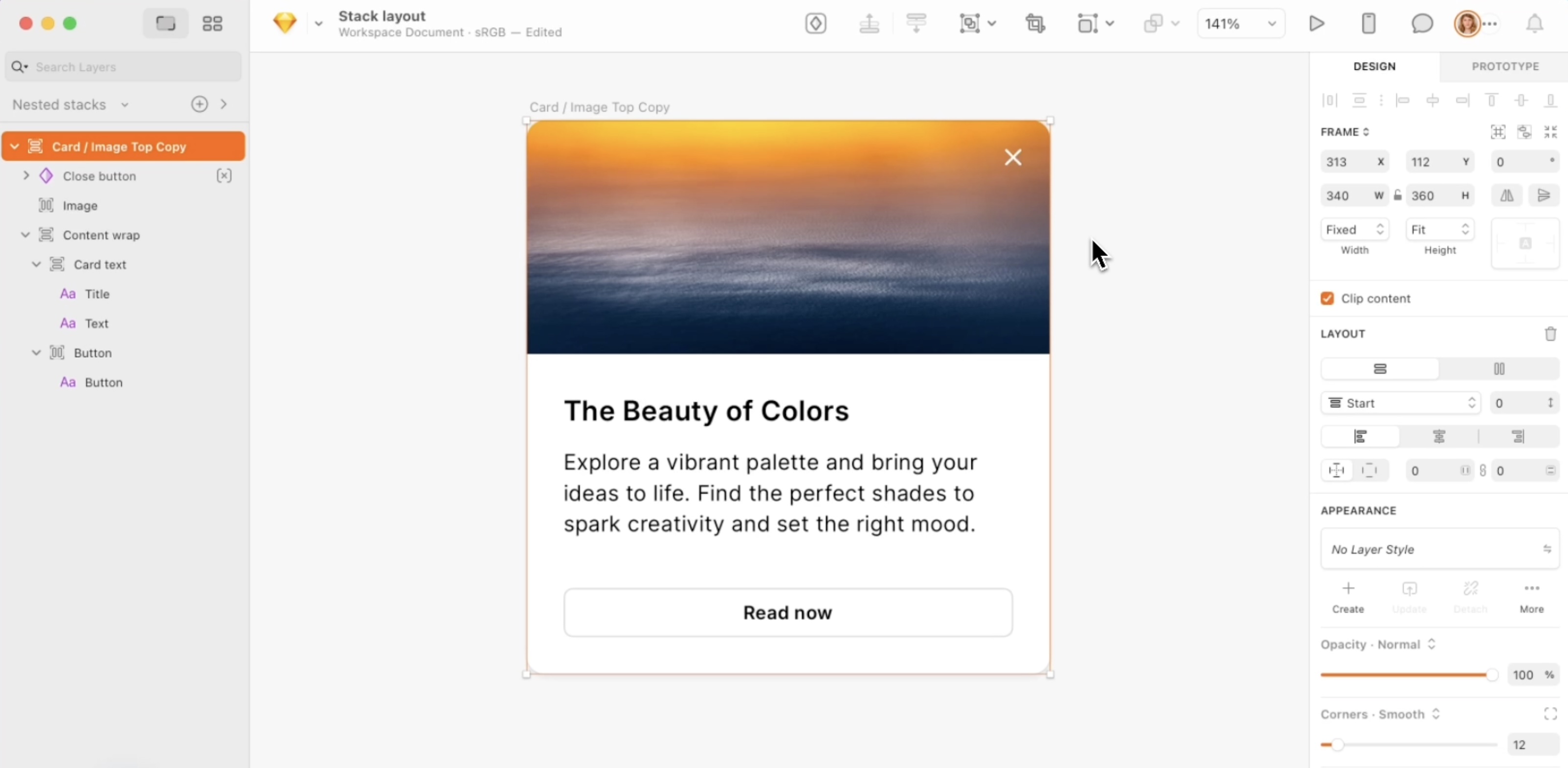 Sketch Stacks setup