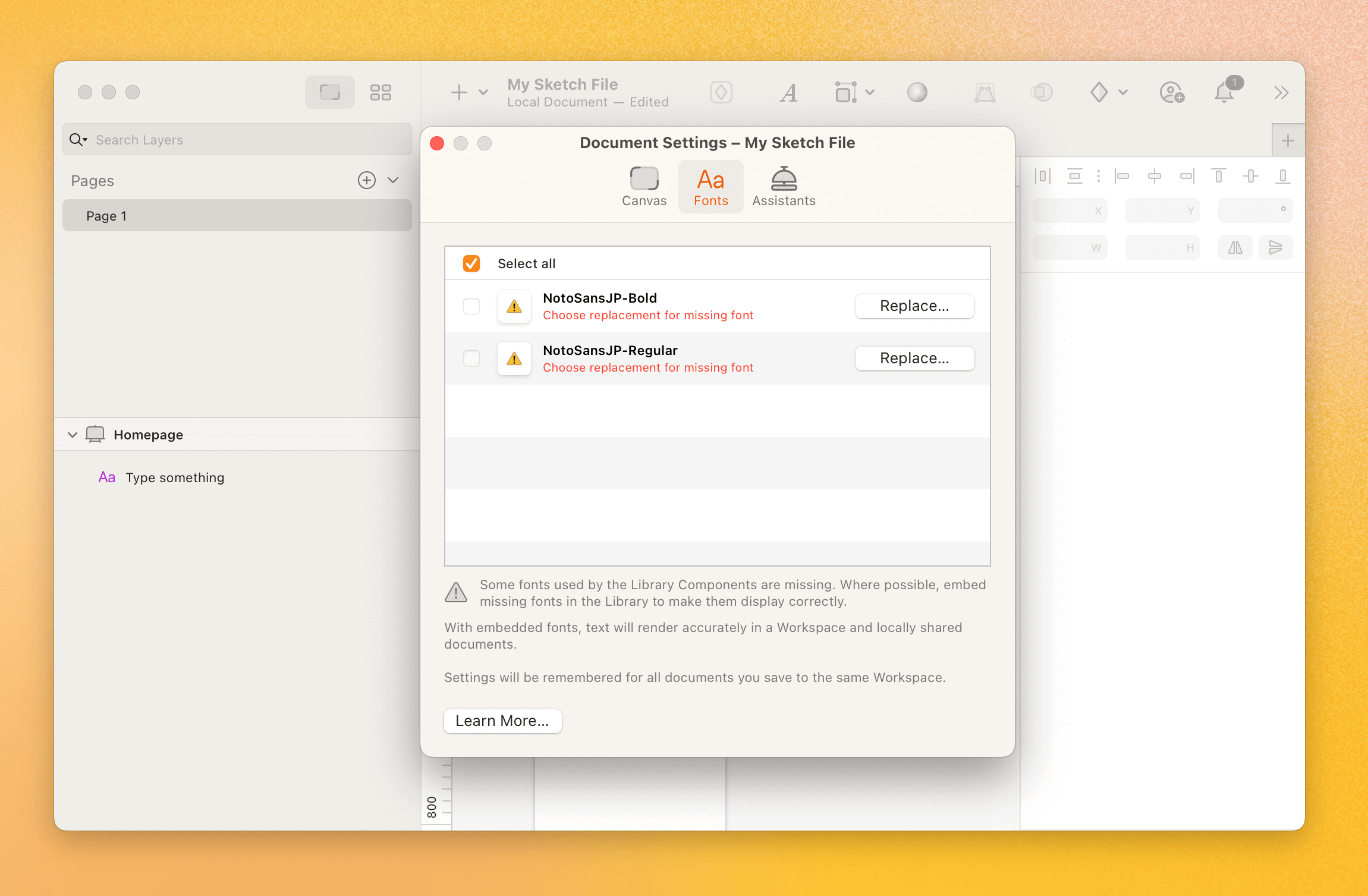 Install font in Sketch App