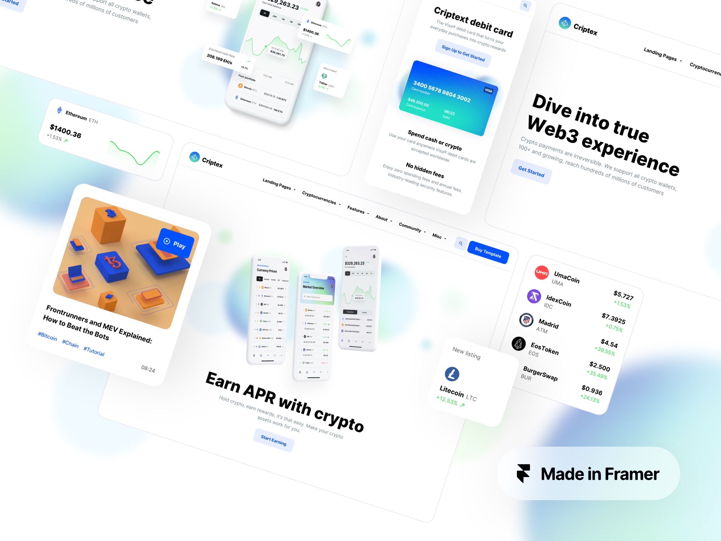 Criptex template for Framer updated