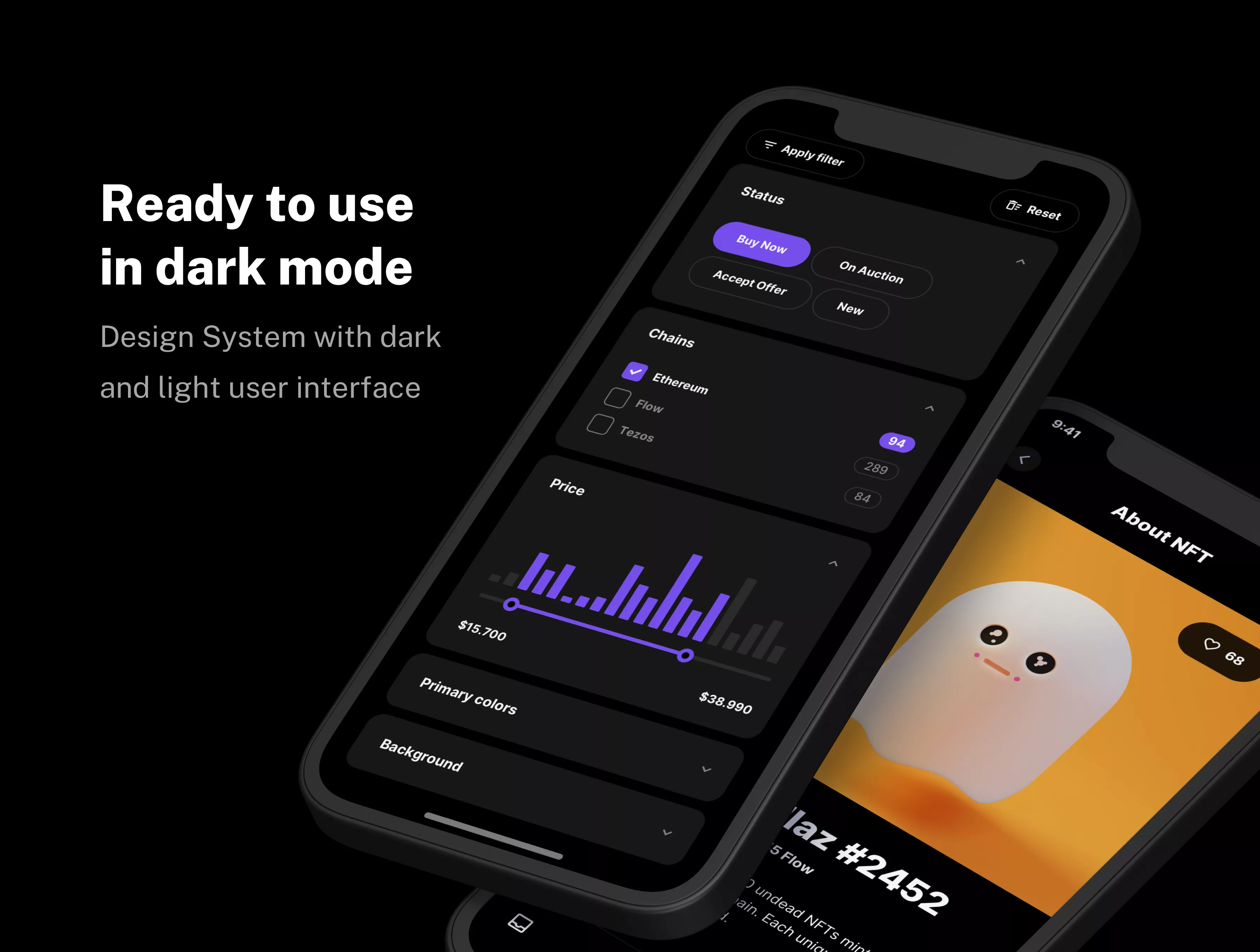 NFT Marketplace design template for Sketch