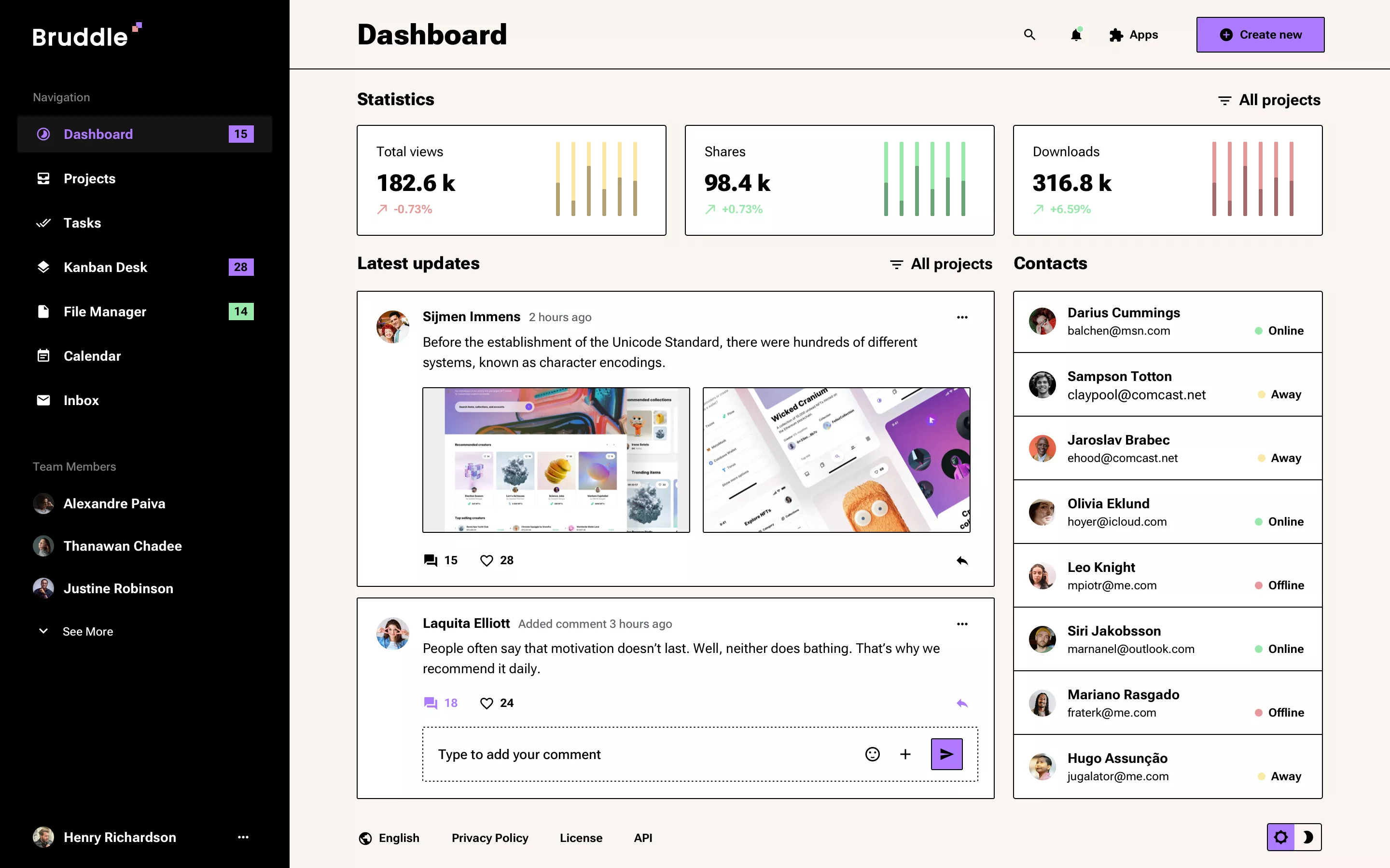 Neo-Brutalism Dashboard Design