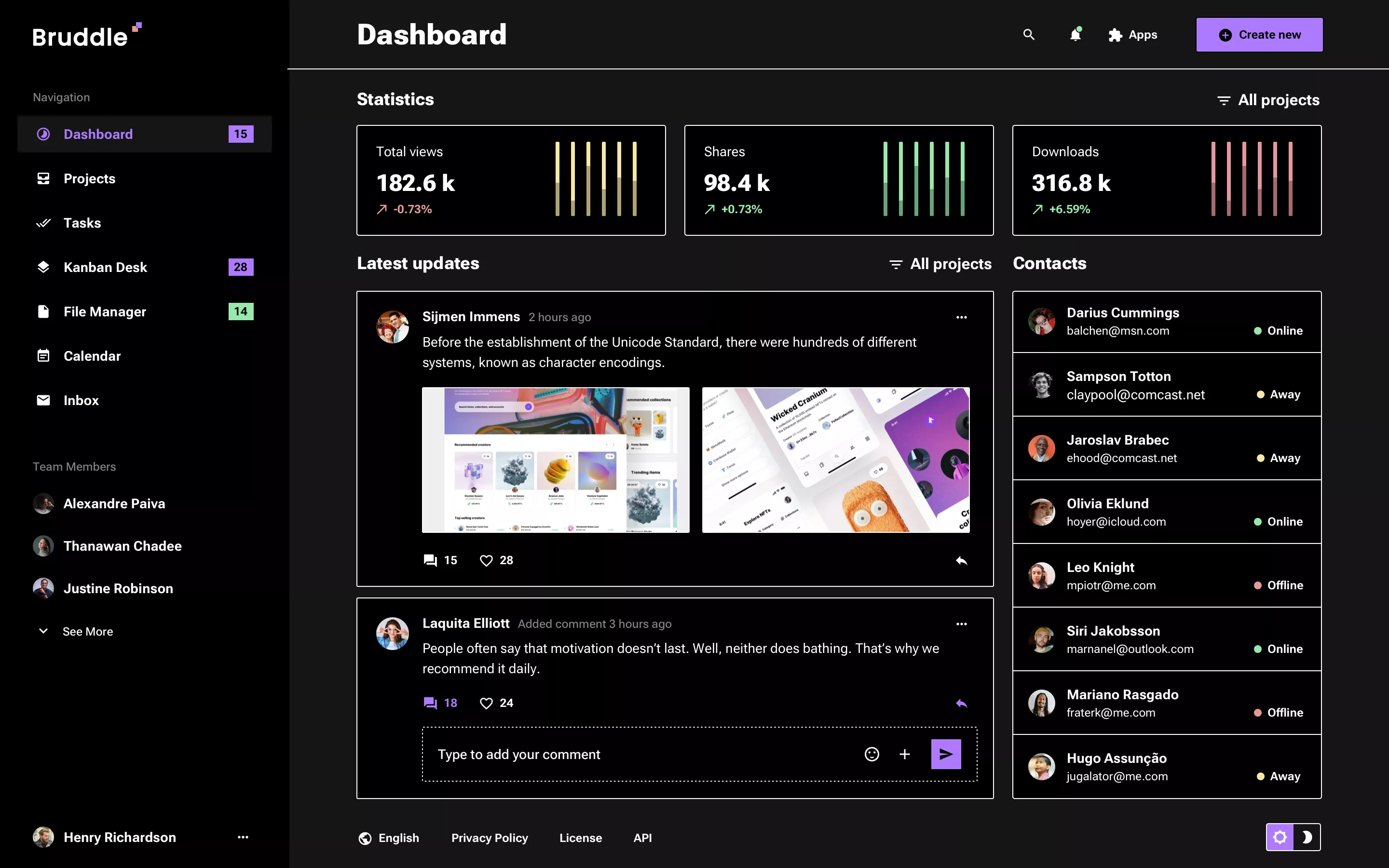 Neo-Brutalism Admin Panel Design