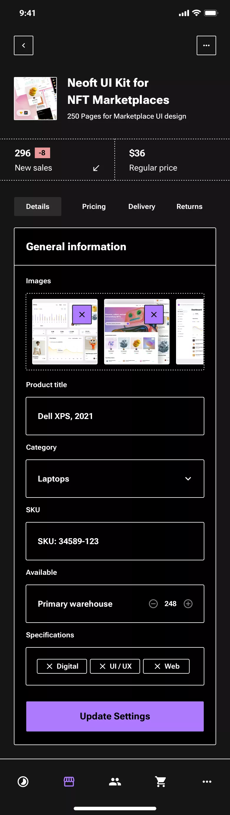 Neo-brutalism E-commerce design