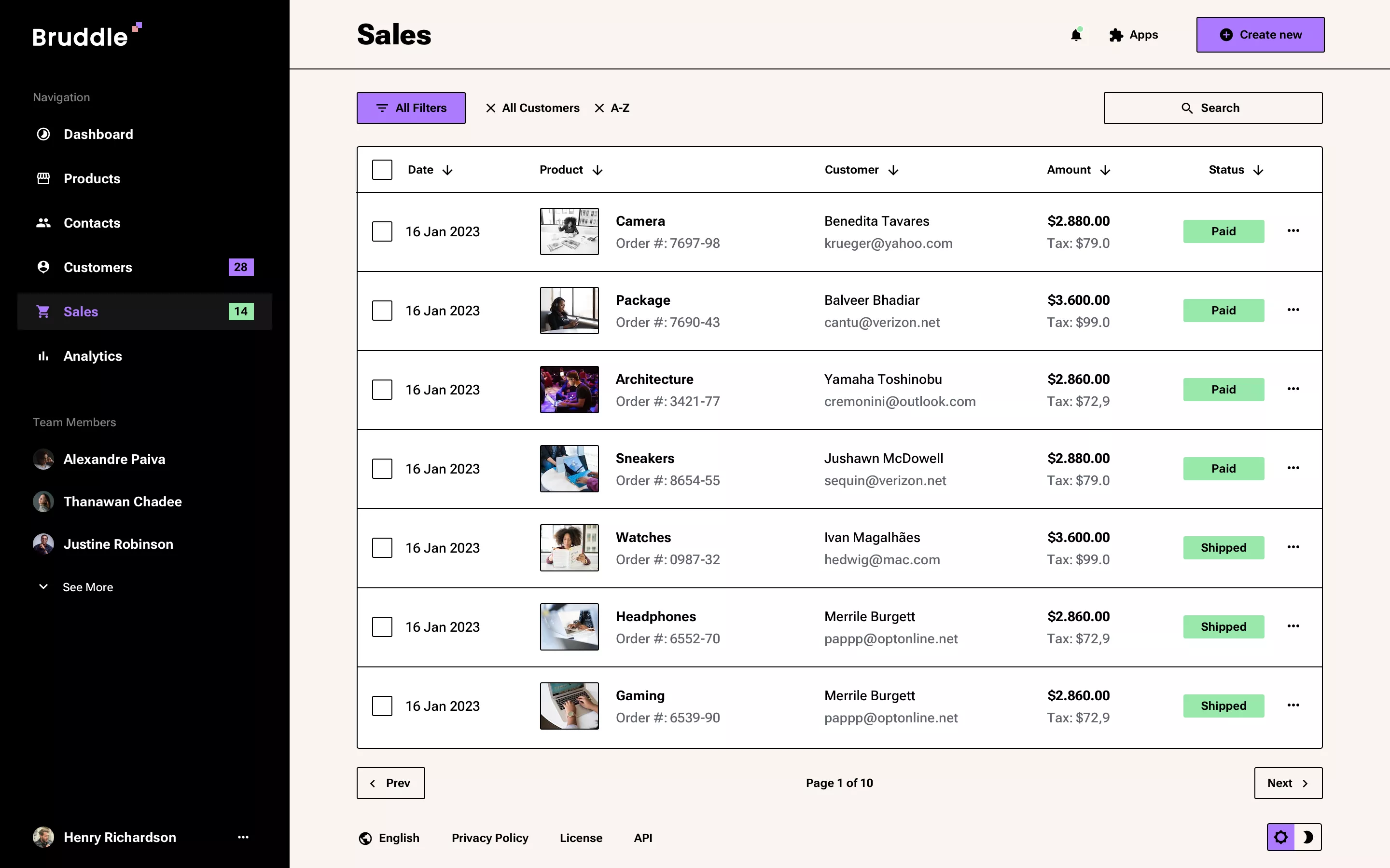 Neo-brutalism CRM app design