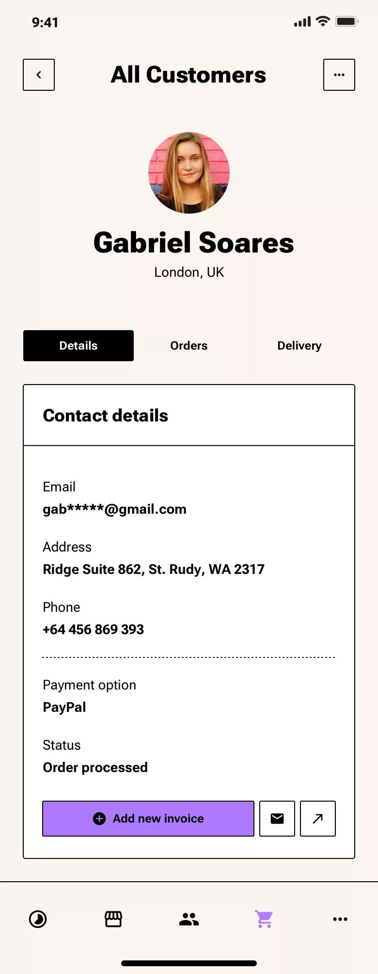 Contacts list design