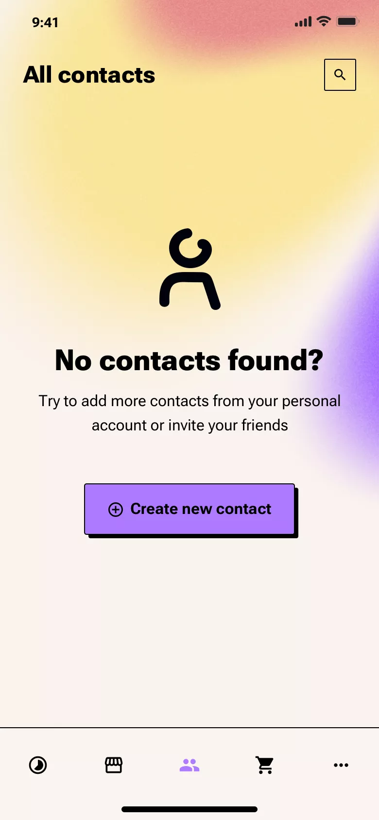 Contacts list design