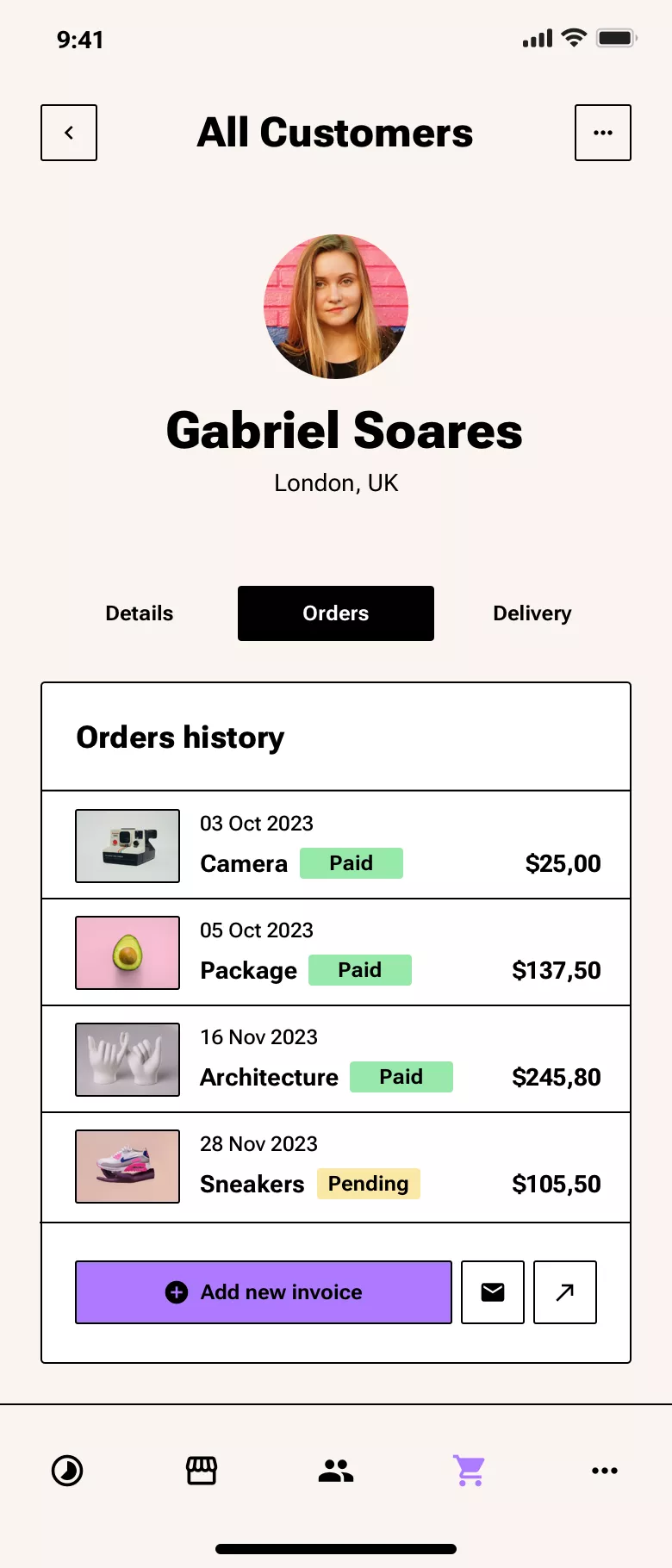 Contacts list design